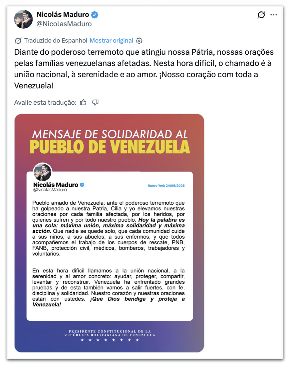 Venezuela sofre dois terremotos seguidos e tem 32 mortos e 700 feridos 4 tmp1r4s289z