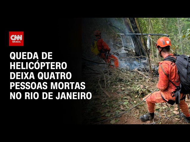 Queda de helicóptero mata quatro no Parque da Tijuca, no Rio
